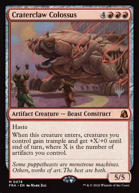 Colosse lacérateur de cratères, carte Magic PFRA 78p — extension Reality Fracture Promos