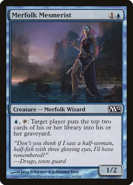 Merfolk Mesmerist, Magic card M12 66 — Magic 2012 set