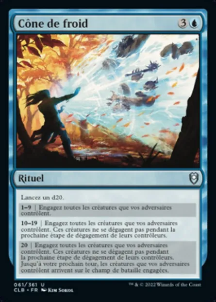 Cône de froid, carte Magic CLB 61 — extension Commander Légendes : la bataille de la Porte de Baldur