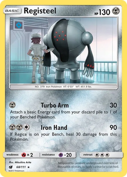 Registeel, Pokémon card CIN 68 — Crimson Invasion set