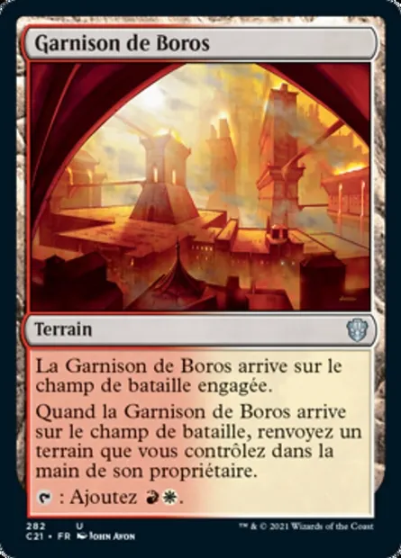 Garnison de Boros, carte Magic C21 282 — extension Commander 2021