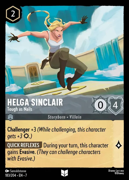Helga Sinclair - Tough as Nails, Disney Lorcana card CH7-183 — Archazia's Island set
