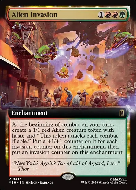 Alien Invasion, Magic card MSH 417 — Marvel Super Heroes set