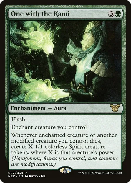 One with the Kami, Magic card NEC 27 — Neon Dynasty Commander set