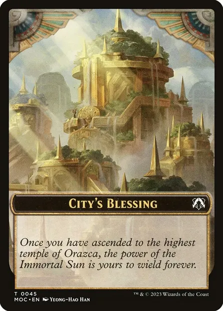 City's Blessing, carte Magic TMOC 45 — extension March of the Machine Commander Tokens