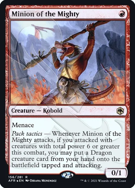 Mignon des puissants, carte Magic PAFR 156a — extension Adventures in the Forgotten Realms Promos