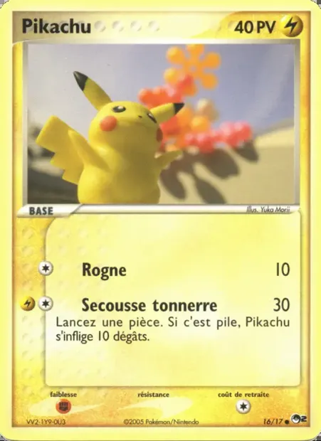 Pikachu, carte Pokémon P2 16 — extension POP Série 2
