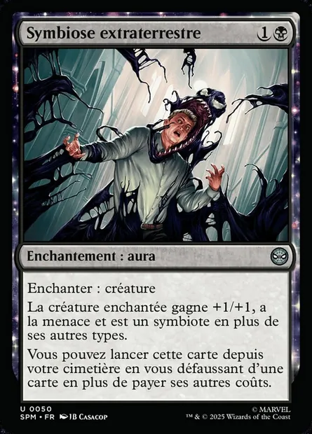 Symbiose extraterrestre, carte Magic SPM 50 — extension Marvel's Spider-Man