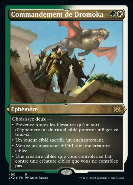 Commandement de Dromoka, carte Magic 2X2 490 — extension Double Masters 2022