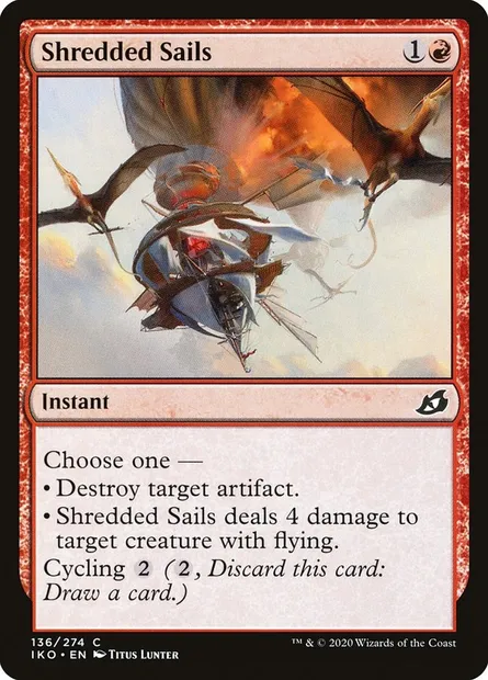 Shredded Sails, Magic card IKO 136 — Ikoria: Lair of Behemoths set