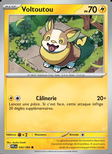 Voltoutou, carte Pokémon PFL 030 — extension Flammes Fantasmagoriques