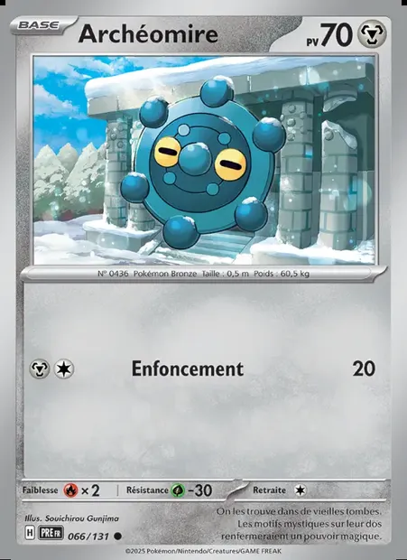 Archéomire, carte Pokémon PRE 066 — extension Évolutions Prismatiques