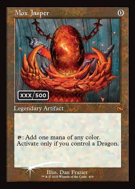 Mox de jaspe, carte Magic TDM 419 — extension Tarkir: Dragonstorm