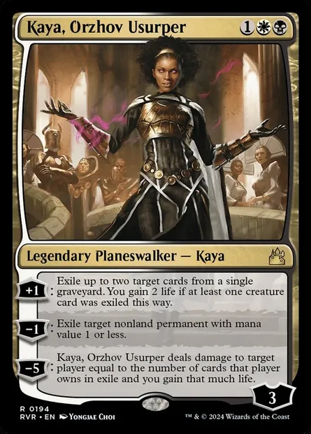 Kaya, Orzhov Usurper, Magic card RVR 194 — Ravnica Remastered set
