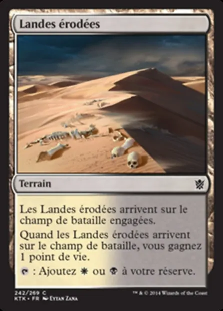 Landes érodées, carte Magic KTK 242 — extension Les Khans de Tarkir