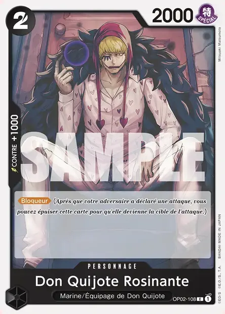 Don Quijote Rosinante, carte One Piece OP02-108 — extension PARAMOUNT WAR