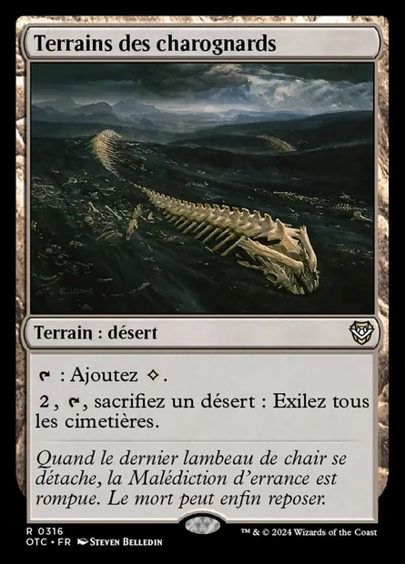 Terrains des charognards, carte Magic OTC 316 — extension Outlaws of Thunder Junction Commander