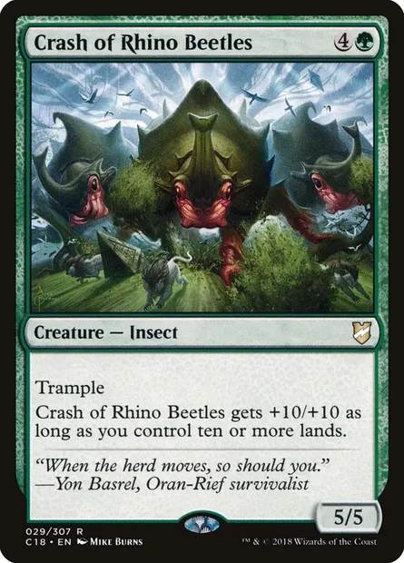 Crash of Rhino Beetles, Magic card C18 29 — Commander 2018 set