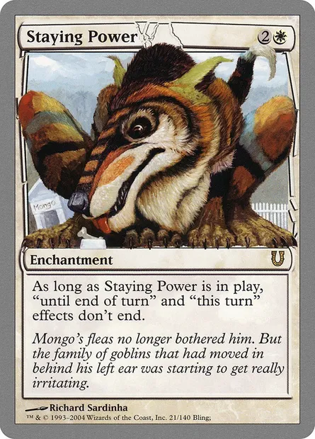 Staying Power, carte Magic UNH 21 — extension Unhinged
