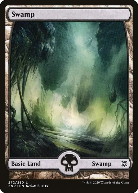Swamp, Magic card ZNR 272 — Zendikar Rising set