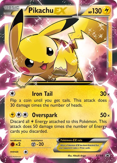 Pikachu EX, Pokémon card XY 84 — XY Black Star Promos set