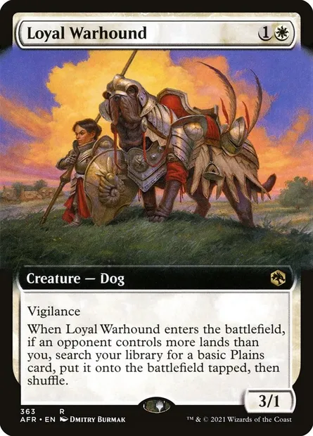 Loyal Warhound, Magic card AFR 363 — Adventures in the Forgotten Realms set