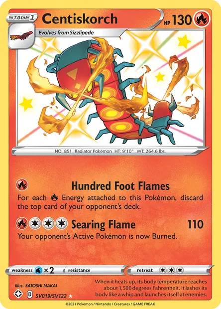 Centiskorch, Pokémon card SHF SV019 — Shining Fates set