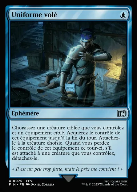 Uniforme volé, carte Magic FIN 75 — extension Final Fantasy