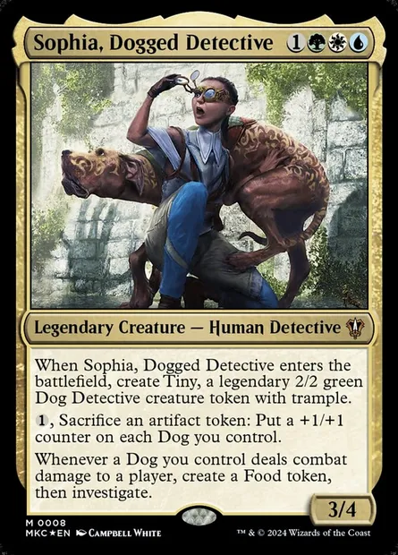 Sophia, Dogged Detective, Magic card MKC 8 — Murders at Karlov Manor Commander set