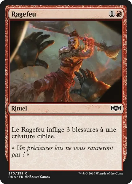 Ragefeu, carte Magic RNA 270 — extension L'allégeance de Ravnica