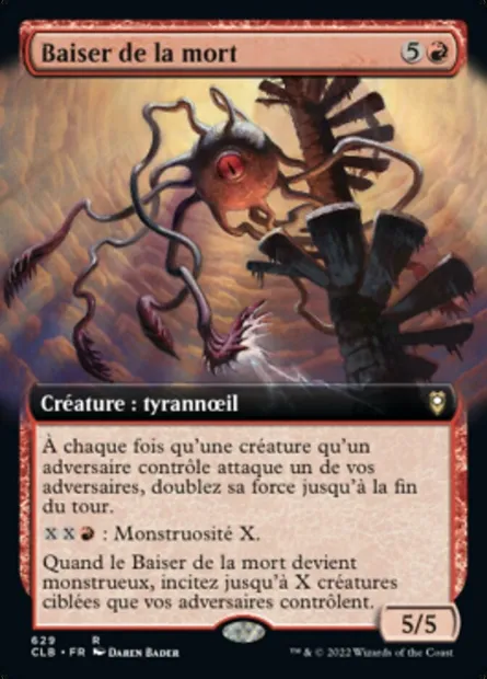 Baiser de la mort, carte Magic CLB 629 — extension Commander Légendes : la bataille de la Porte de Baldur