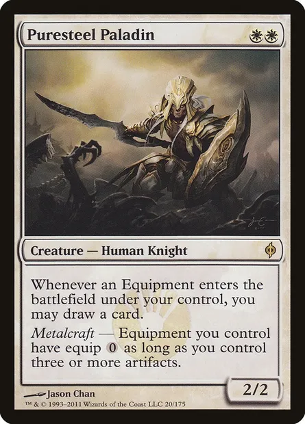 Puresteel Paladin, Magic card NPH 20 — New Phyrexia set
