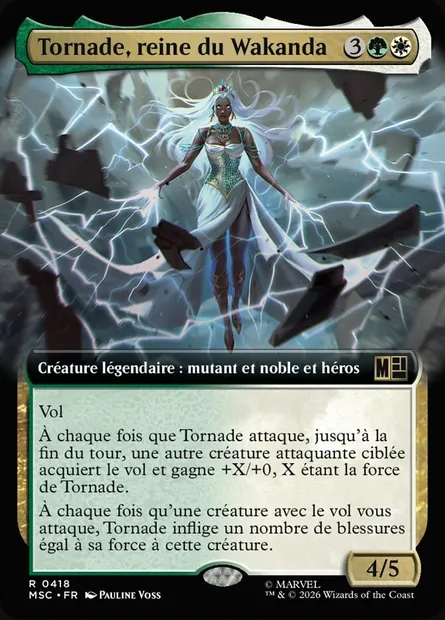 Tornade, reine du Wakanda, carte Magic MSC 418 — extension Marvel Super Heroes Commander