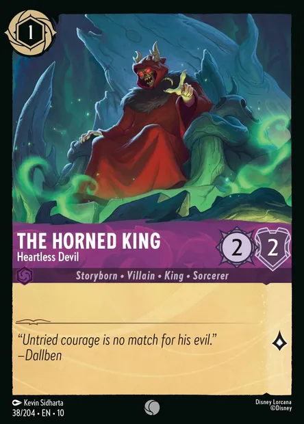 The Horned King - Heartless Devil, Disney Lorcana card CH10-038 — Whispers in the Well set