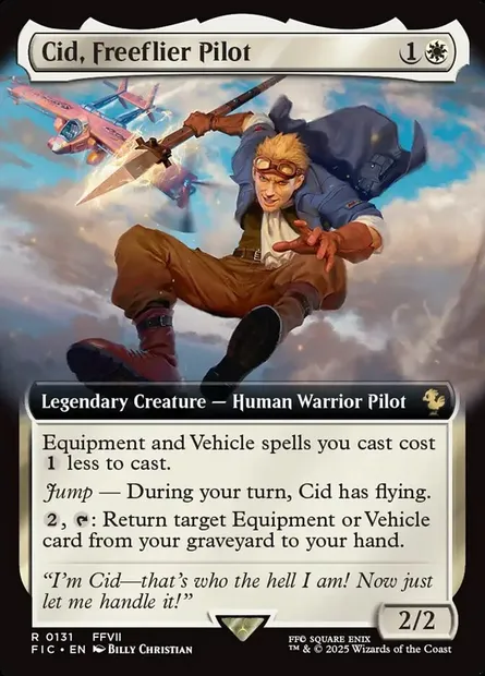 Cid, Freeflier Pilot, Magic card FIC 131 — Final Fantasy Commander set