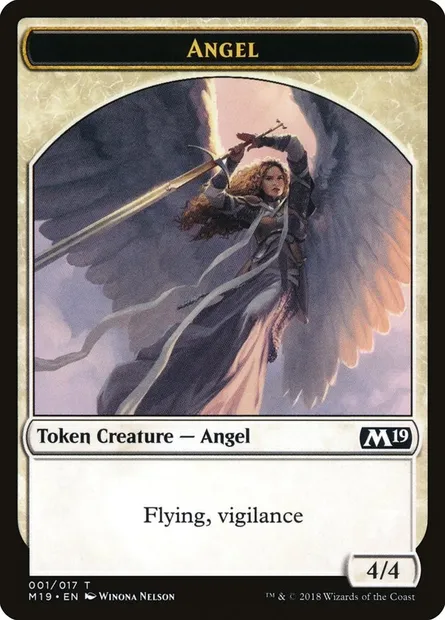 Angel, carte Magic TM19 1 — extension Core Set 2019 Tokens