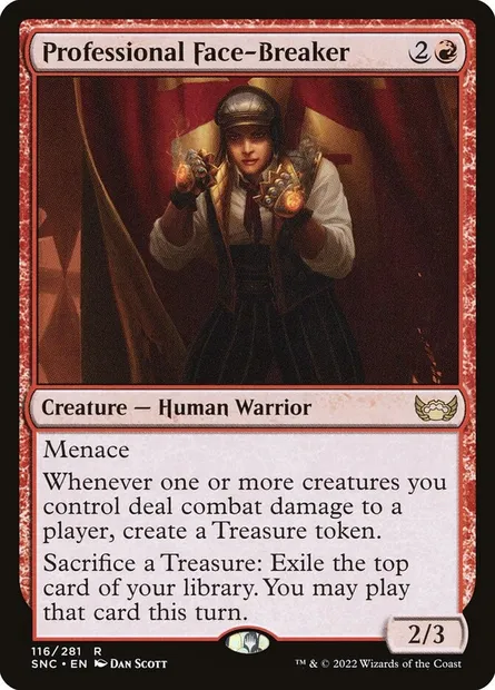 Professional Face-Breaker, Magic card SNC 116 — Streets of New Capenna set