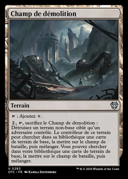 Champ de démolition, carte Magic OTC 283 — extension Outlaws of Thunder Junction Commander