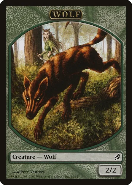 Wolf, carte Magic TLRW 10 — extension Lorwyn Tokens