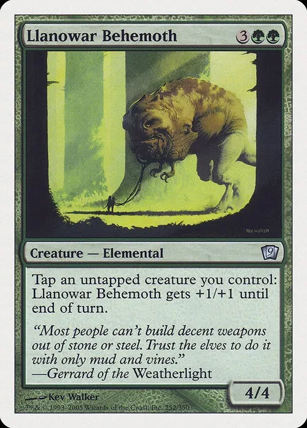 Llanowar Behemoth, Magic card 9ED 252 — Ninth Edition set