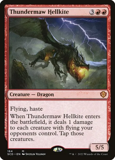 Thundermaw Hellkite, Magic card SCD 164 — Starter Commander Decks set