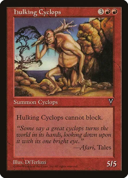 Cyclope lourdaud, carte Magic VIS 84 — extension Visions