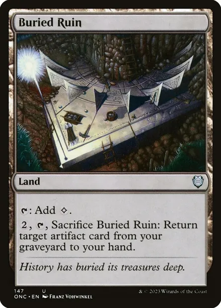 Buried Ruin, Magic card ONC 147 — Phyrexia: All Will Be One Commander set