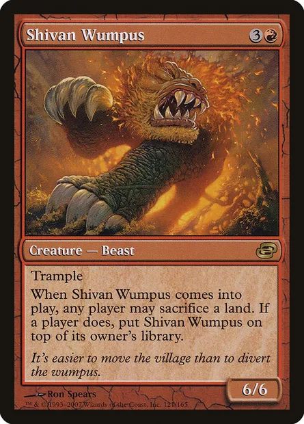 Wumpus shivân, carte Magic PLC 121 — extension Chaos planaire