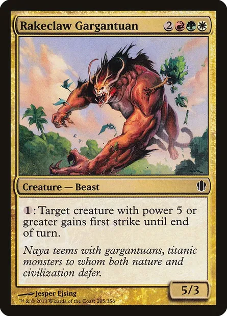 Rakeclaw Gargantuan, Magic card C13 205 — Commander 2013 set