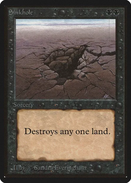 Sinkhole, carte Magic LEB 130 — extension Limited Edition Beta
