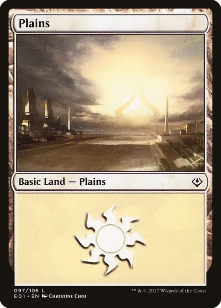 Plains, Magic card E01 97 — Archenemy: Nicol Bolas set