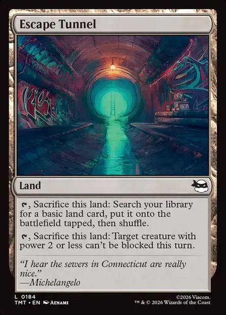 Escape Tunnel, Magic card TMT 184 — Teenage Mutant Ninja Turtles set