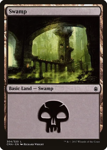 Swamp, Magic card CMA 304 — Commander Anthology set
