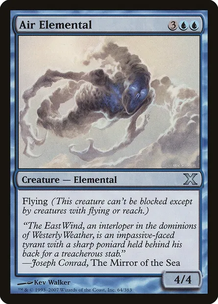 Air Elemental, Magic card 10E 64 — Tenth Edition set